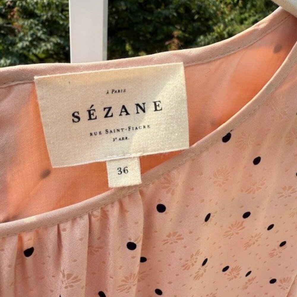 Sezane Justine Silk L/S Midi Dress - Picture 2 of 6